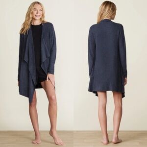 Barefoot Dreams‎ Calypso Cozychic Lite Open Cardigan Wrap Bamboo 436 Navy - S/M